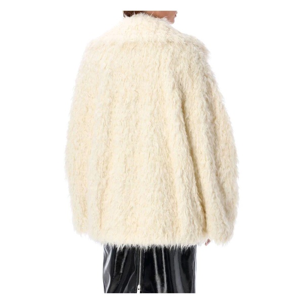 Eco-Fur Lapel Collar Outerwear