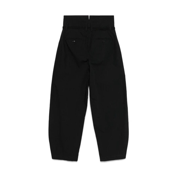 Black Buttoned Waist Pants