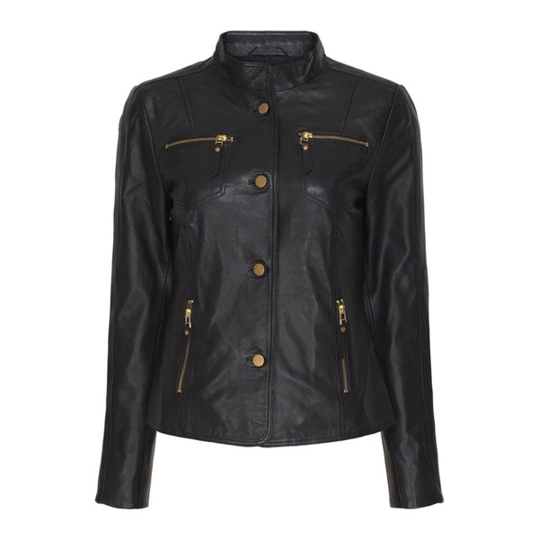 Button Jacket Leather 100042