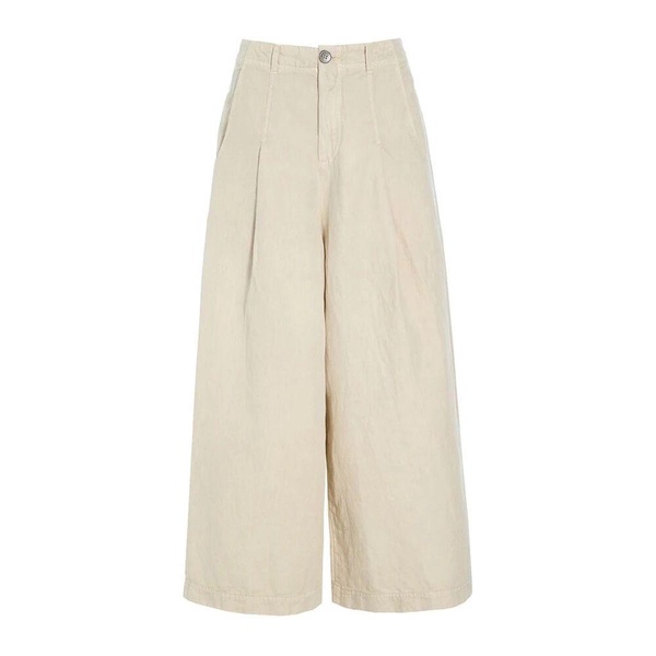 Classic Ivory Wide Leg Trousers