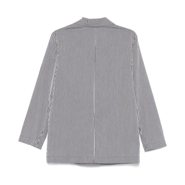 Blue Double-Breasted Jacket with Pockets