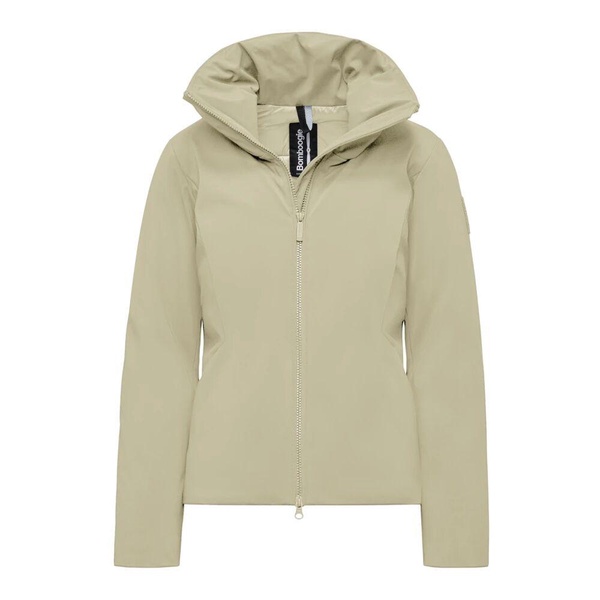 Short Padded Jacket with Material