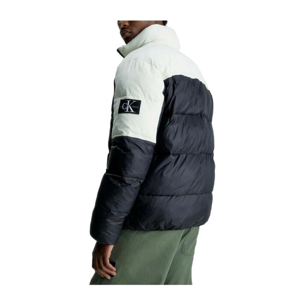 Colorblock Jacket with High Collar
