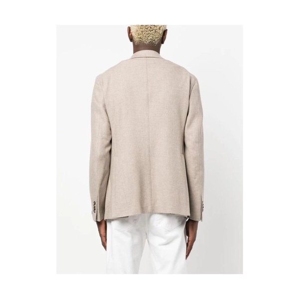 Beige Wool Blend Blazer