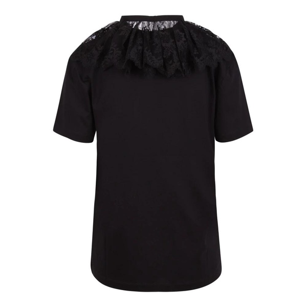 Lace Details Crewneck Cotton Top