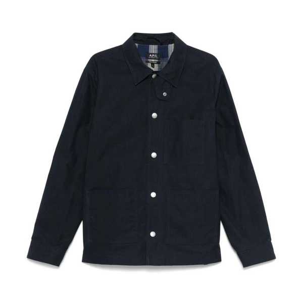 Collared Shirt Jacket Midnight Cotton