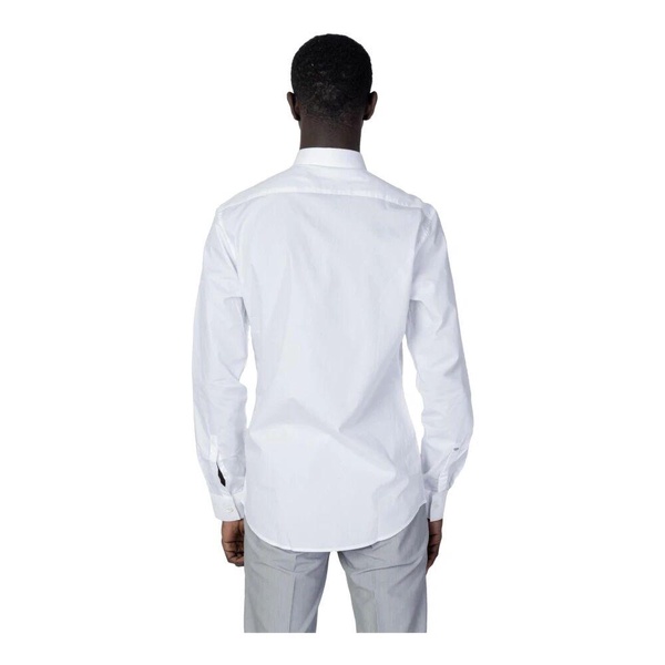 White Button-Front Shirt Classic Style