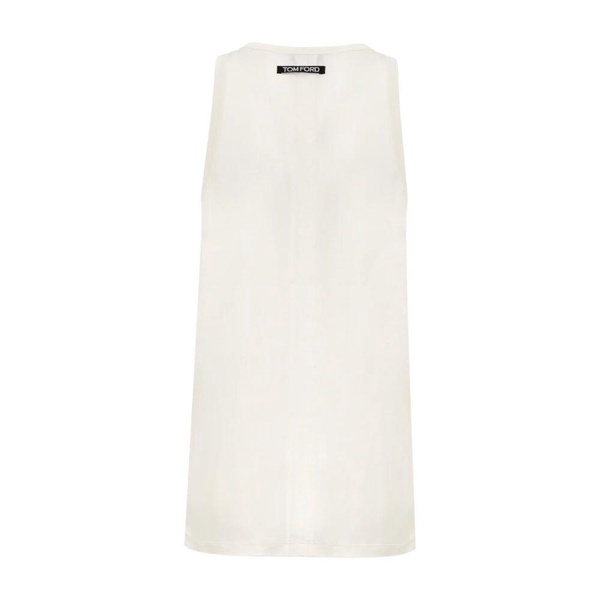 Silk Sleeveless Top in White