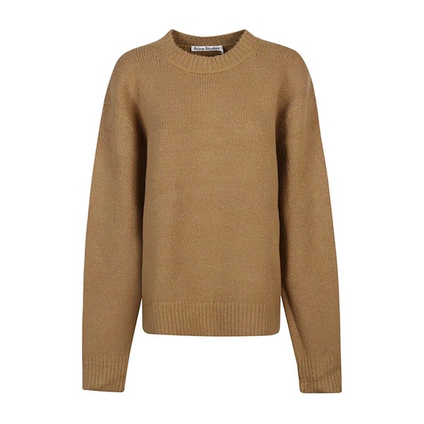 Brown Wool Crew Neck Sweatshirt