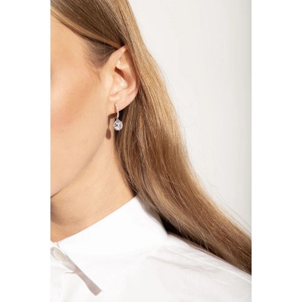 Hoop earrings with crystals