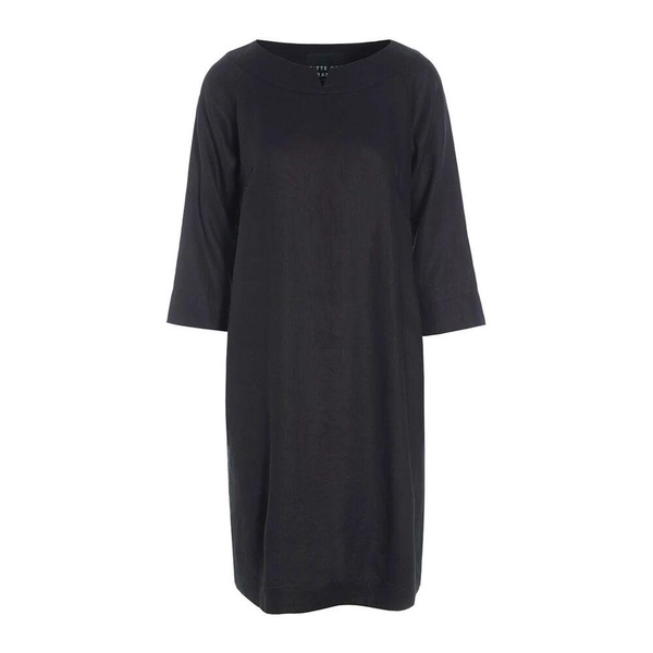 Airy Linen Dress Black