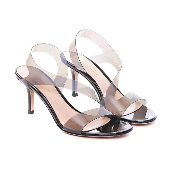 Transparent Patent Sandals with 7cm Heel
