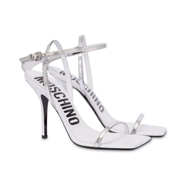 Silver Metallic Stiletto Sandals