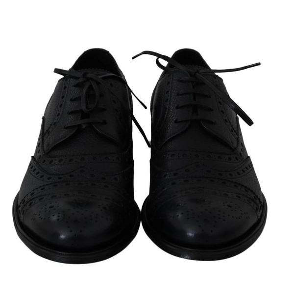 Elegant Wingtip Derby Shoes in Dark Blue