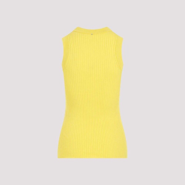 Ribbed Yellow Cotton Top