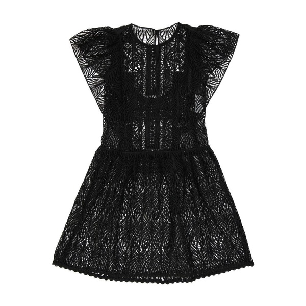 Black Lace-Up Mini Dress AW24