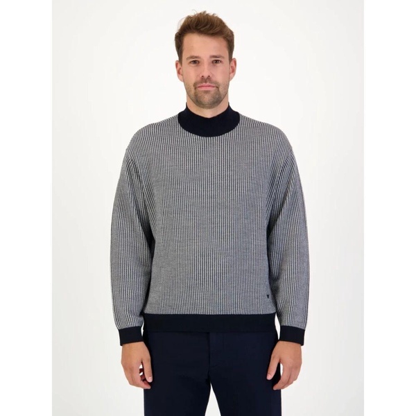 Blue Wool Turtleneck Sweater