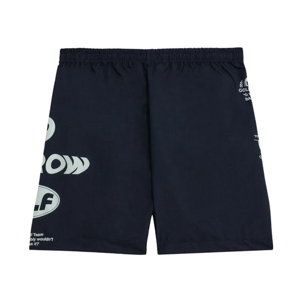 Blue Nylon Shorts Side Print