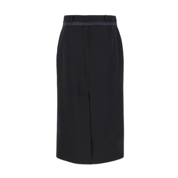 Fendi Virgin Wool Grain De Poud Skirt Women