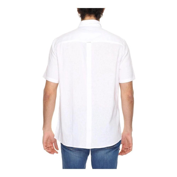 White Linen Shirt Short Sleeve Classic
