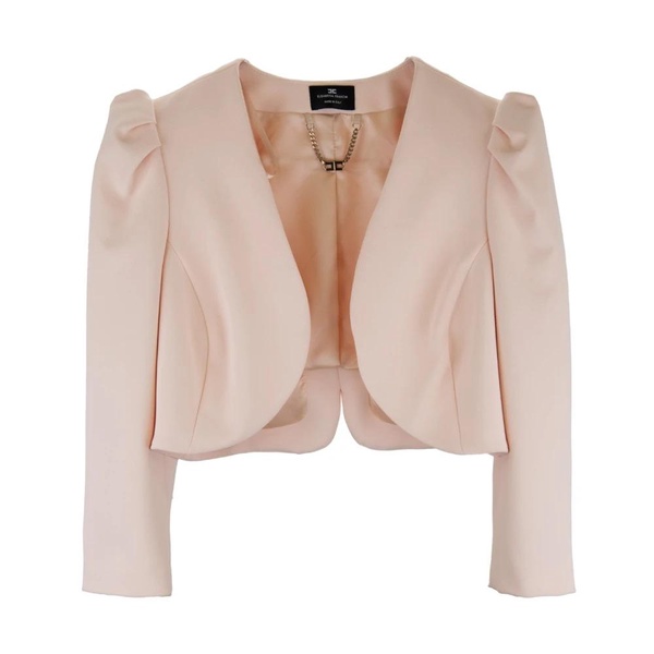 Padded puff sleeve short jacket