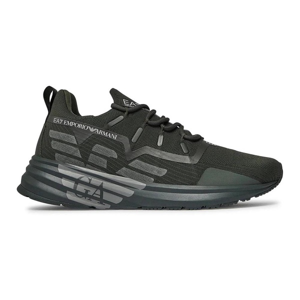 Black Sporty Sneakers with Rubber Sole