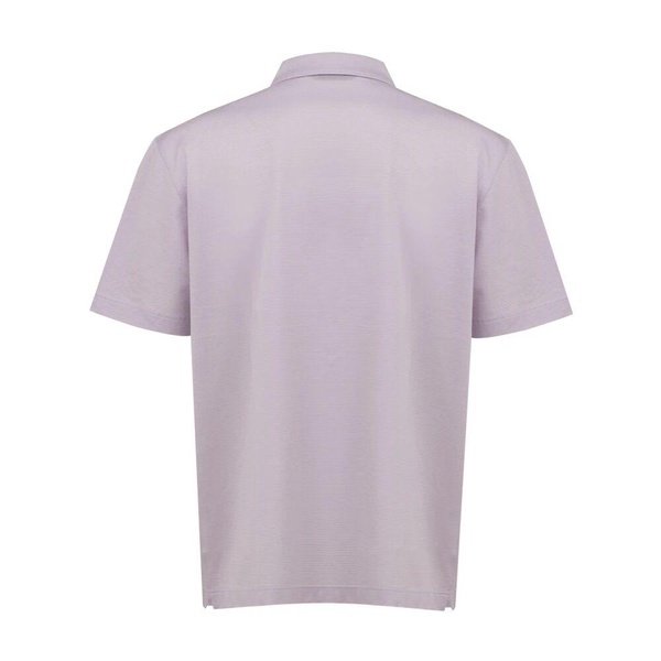 Purple zip polo shirt made in Italy