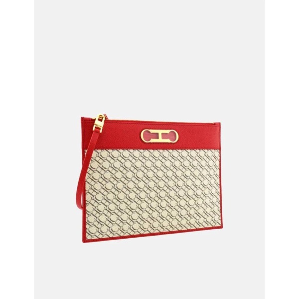 Red Insignia Canvas and Leather Pouch