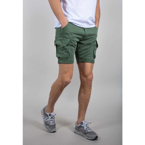Vintage Green Cargo Crew Shorts