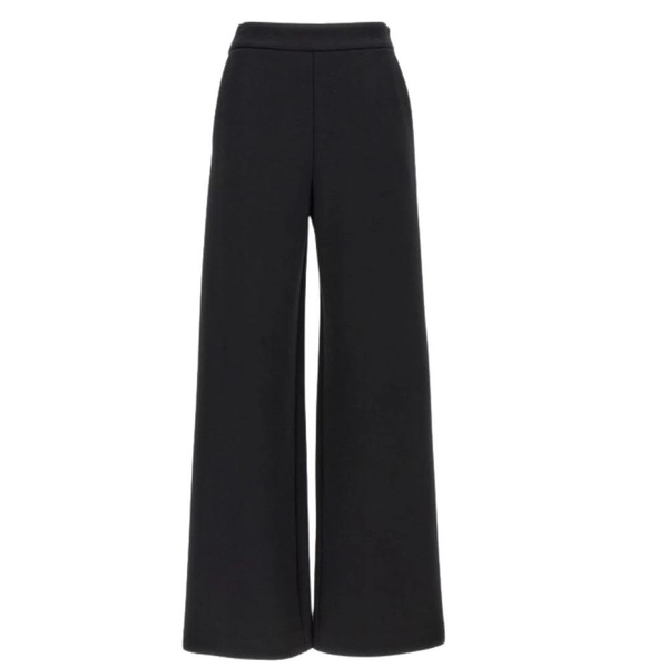 High Waist Black Jersey Trousers