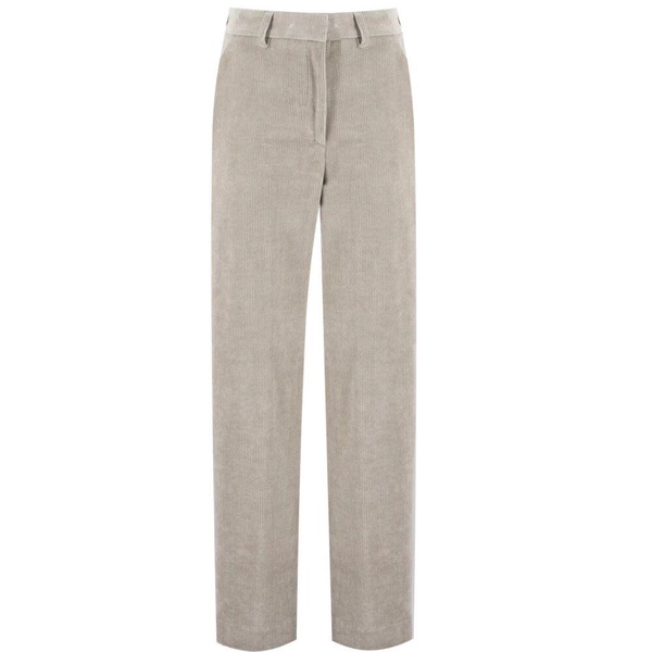 Cotton Corduroy High Waist Trousers