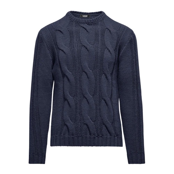 Men`s Wool Knit Round Neck Pullover