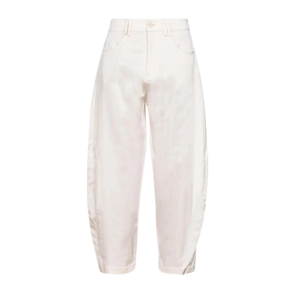 Satin barrel leg pants