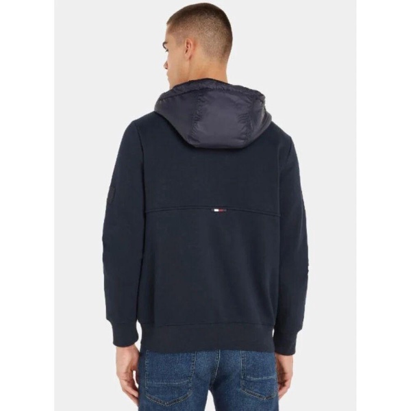 Hooded Bi-Material Gilet