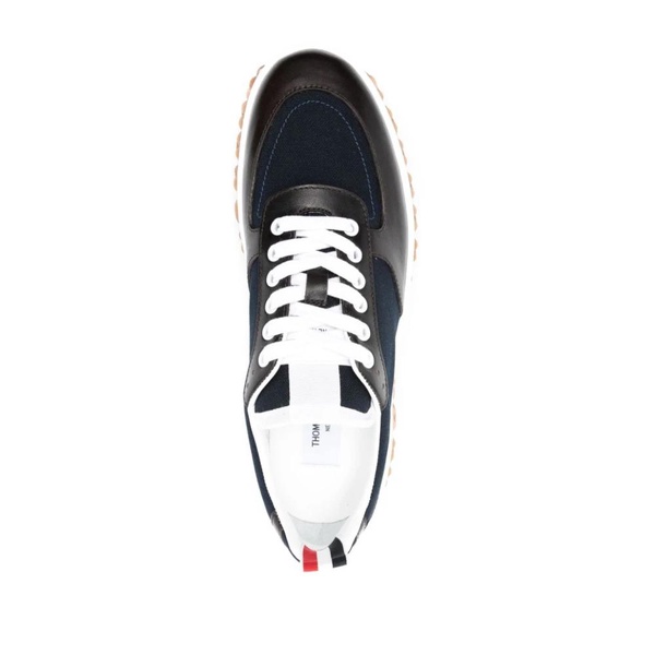 Navy Blue Lace Up Sneakers