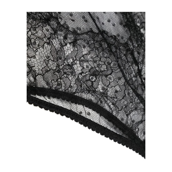 High-Waisted Lace and Tulle Briefs