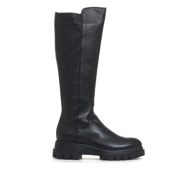 Black Leather Ankle Boots