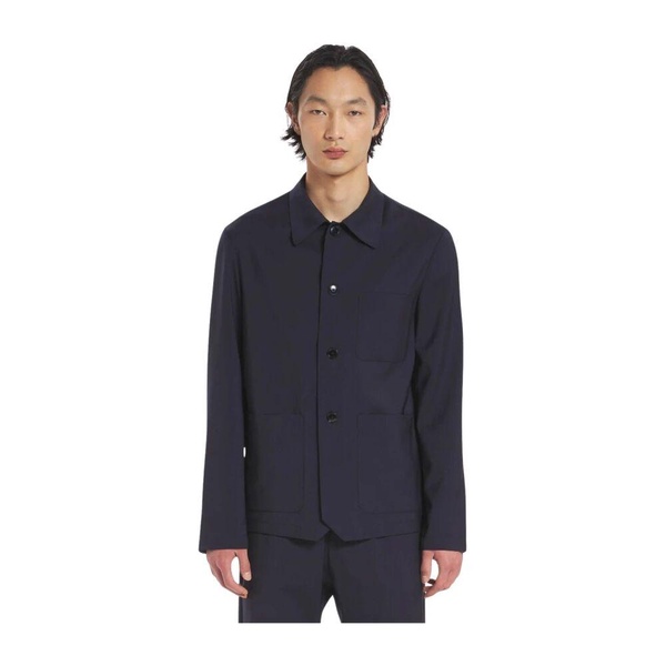 Fresco Lana Overshirt with Button Closure
