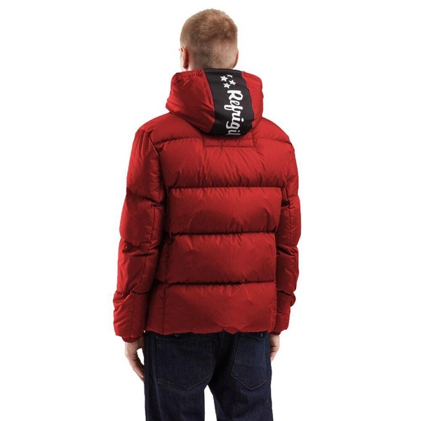 Men's Winter Down Jacket with Horizontal Quilting