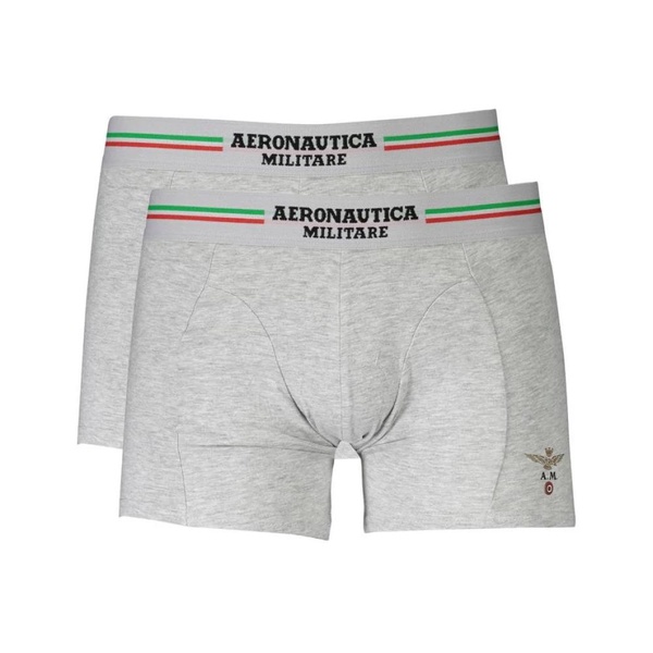 Gray Cotton Boxer Shorts Bi-Pack