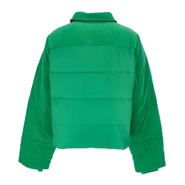Velvet Puffer Green Jacket