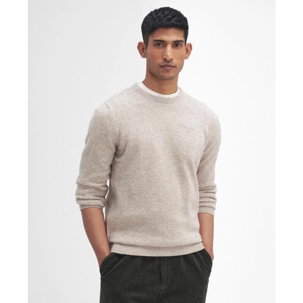 Beige Shetland Wool Crewneck Sweater