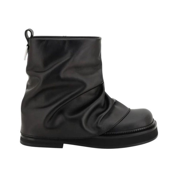 Robin Leather Ankle Boots Block Heel