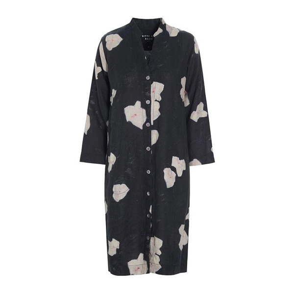 Pink Pansy Dress with Buttons