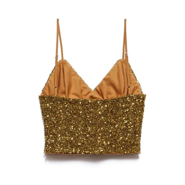 Sequin V-Neck Top
