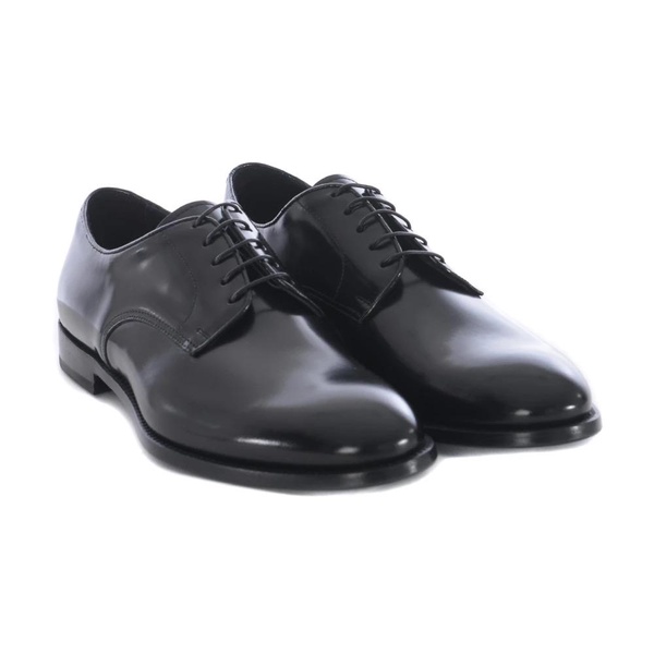 Black Brushed Leather Oxford Shoe