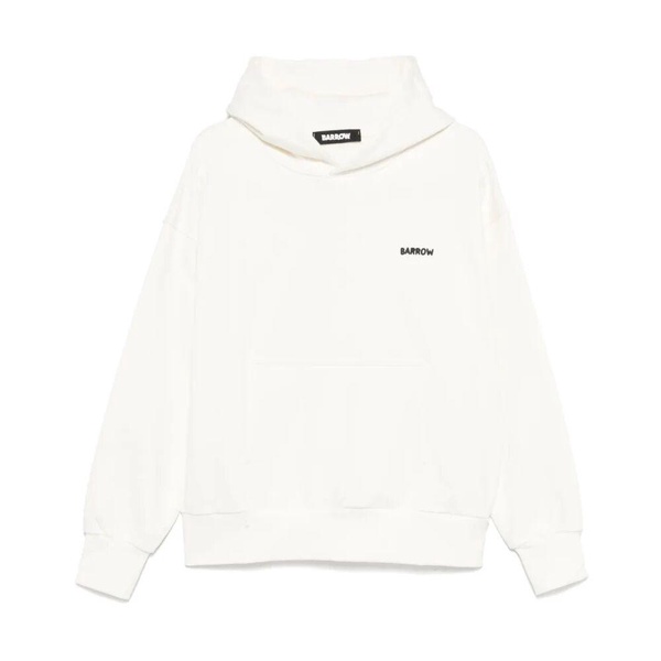 White Hoodie with Print and Logo