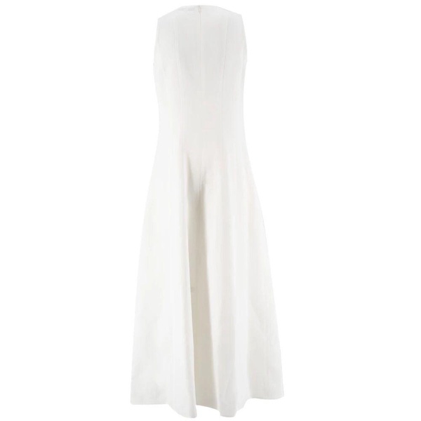 Sleeveless Round-Neck Dress with Soft Lines