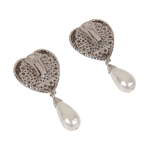 Heart-shaped Crystal Earrings