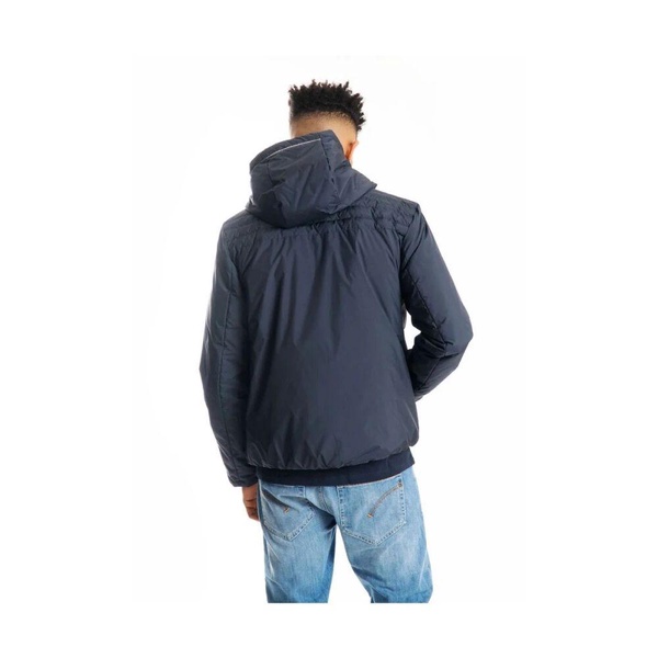 Blue Hooded Technical Jacket